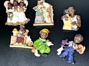 5 Afroamerikaner Schwarz Americana Kühlschrankmagnet Oma Junge Engel Mann - Bild 1 von 7