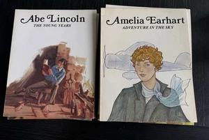 Troll Associates Lot Of 12 Books - Biographies - Abe Lincoln Amelia Earhart - Picture 1 of 1