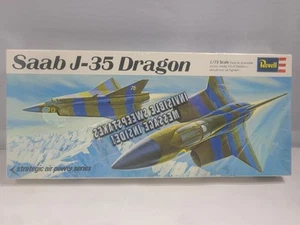 Revell Vintage 1/72 Saab J-35 Dragon Plastic Model Airplane Kit Rare NEW - Picture 1 of 4