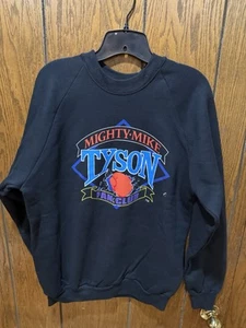 FELPA GIROCOLLO NOS ANNI 90 POTENTE MIKE TYSON FAN CLUB BOXE GRANDE - Foto 1 di 3