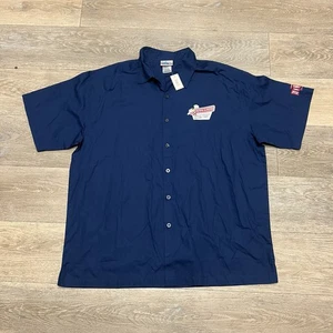 Neu mit Etikett Disneyland Vintage-Stil Button-Down-Hemd blau XL Pete's A Pizza Y2K neu - Bild 1 von 11