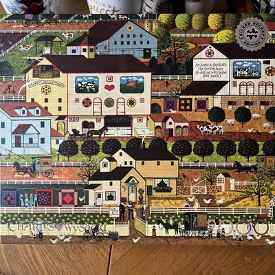 Quebra-cabeça Charles Wysocki Silver Select 2000 peças Amish Country novo na caixa - Imagem 1 de 4