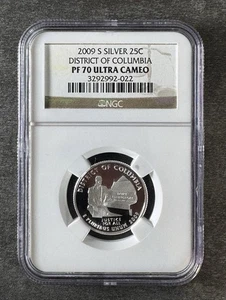 2009 S Silver District Of Columbia Quarter 25c NGC PF70 ULTRA CAMEO - Picture 1 of 6