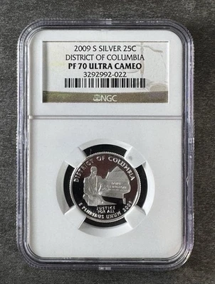 2009 S Silver District Of Columbia Quarter 25c NGC PF70 ULTRA CAMEO - Image 1 of 4