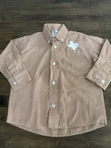 Camisa Texas Longhorn Niños Naranja Quemado Bordada Manga Larga Niño Pequeño Talla 3 - Imagen 1 de 7