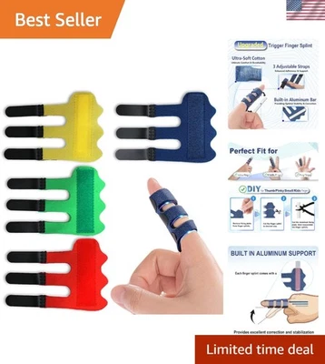 Cómodas férulas de dedo gatillo de 4 piezas con correas ajustables - Todos los tamaños Foto 1 de 4