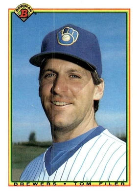 1990 Bowman #385 Tom Filer - Image 1 of 2