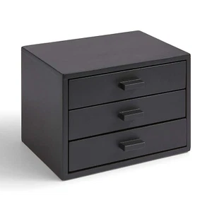 Holz 3 Schubladen Tischplatte Aufbewahrung Schreibtisch Organizer Schreibtisch SCHWARZ - BRANDNEU - Bild 1 von 6
