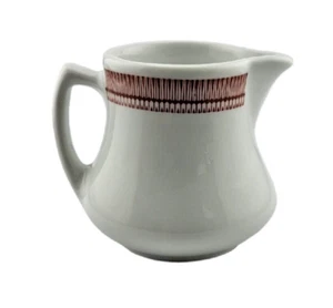 Shenango China merce ristorante crema individuale 3 1/4" USA bianco marrone rossastro - Foto 1 di 10