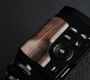 Ebony Walnut Wood Wooden Thumb Up Grip Sticker Finger Handle For Nikon ZF Camera - Imagen 1 de 49