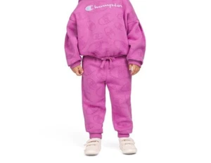 Toddler 3T Girls Rose Bud Purple 2 Pcs Champion Sweatsuit Sweatshirt Joggers Kid - Picture 1 of 7