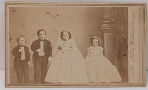 Fairy Wedding Group Charles Stratton Tom Thumb Matthew Brady Photo  JRtr13 - Picture 1 of 3