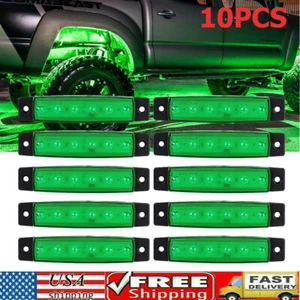 10Green LED Pods Rock Underbody Wheel Lights For Jeep Offroad Truck UTV ATV Boat - Picture 1 of 10