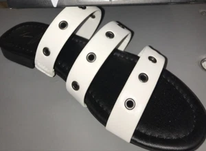 Vera Wang Memory Foam WHITE SLIDE SANDAL Size 5 WHITE SHOES DESIGNER - Picture 1 of 2