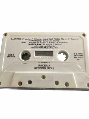 Racer X - Second Heat Cassette Shrapnel Records 1986 - Paul Gilbert Rock Metal Foto 1 de 3