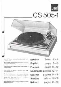 Dual Bedienungsanleitung für CS 505-1 Copy - Picture 1 of 1
