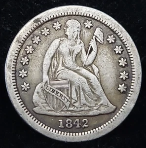 1842 O Seated Liberty Dime 10c VF | Nice Old US Type Coin | See Pics - Picture 1 of 2