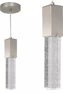 Huong Son Moderne LED Blase Glas Pendelleuchte Chrom Oberfläche - Bild 1 von 6