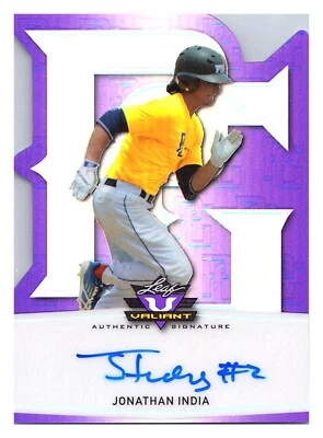 Jonathan India 2014 Leaf Perfect Game Auto   8/10 - Image 1 of 2