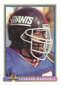 1991 Bowman #365 Leonard Marshall New York Giants - Picture 1 of 2
