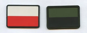 Parche del Ejército Polaco PVC - blanco y rojo más parche de campo (en verde) - Imagen 1 de 2