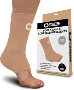 Ankle Brace Compression Support Sleeve (1 Pair) - BEST Ankle Compression Socks - Picture 1 of 12