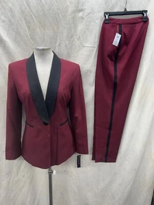 JOHN MEYER PANT SUIT /RETAIL$240/SIZE 18/NEW /INSEAM 31"/Taxedo style/WINE - Picture 1 of 1