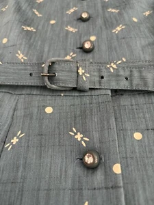 Vintage 1950’s Hecho a Mano Pequeño Mujer’s Vestido Excelente Mano de Obra 21 Botones Cinturón - Imagen 1 de 18