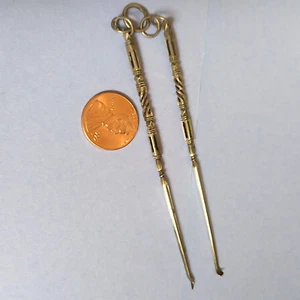 Cadena Chatelaine antigua china ornamentada de plata pequeñas cucharas medicinales o de aseo - Imagen 1 de 12
