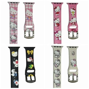 Silicone Hello Kitty Apple Watch Band for 38/40/41 mm Series 7/6/5/4/3/2/1/SE - Picture 1 of 26