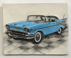 Auto 1957 Chevrolet Bel Air Hardtop Classic CeramicTile Handarbeit Alexander USA - Bild 1 von 6