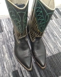 DREAM Boots Cowboystiefel, schwarz Leder, Handmade Gr. 37 - Bild 1 von 3