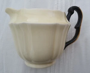 Antique/Vintage Crown Staffordshire Milk Jug In Pale Lemon Yellow - Picture 1 of 8