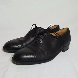 Gravati Herren Schwarz Kappe Zehe Schwarz Oxford Elegant Schuhe Größe 9M Hergestellt in Italien 12156 - Bild 1 von 9