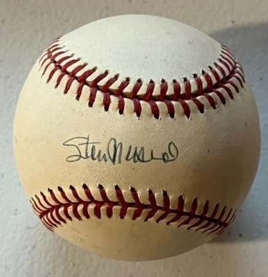 STAN MUSIAL St. Louis Cardinals Hand Signed Autographed OML Baseball HOF'er - Image 1 of 2