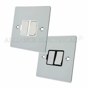 Polished Mirror Chrome Flat Switched Fused Spur - 13 Amp Fused Connection Unit - Picture 1 of 5