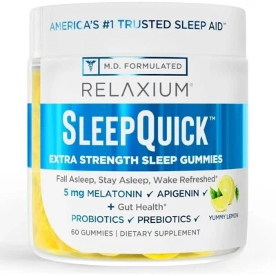 Relaxium Sleep Quick Gummy, Sleep Aid, 60 Gummies Delicious Gummy Promotes Sleep - Image 1 of 3