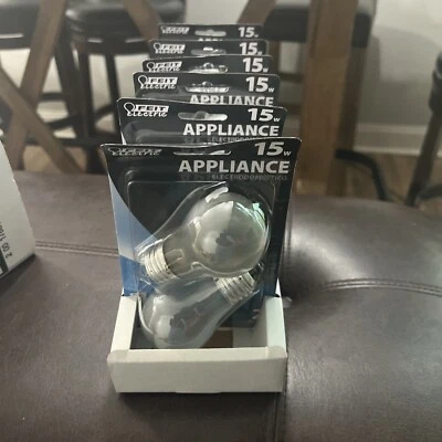 Feit Electric BP15A15/2  15W Appliance Frost ( 6 x Of 2 Pack Light Bulbs) - 9278 - Image 1 of 2