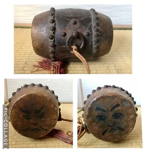 Antique Japanese Tack Taiko Drum 太鼓 Late Edo Early Meji Period Matsuri Vintage - Picture 1 of 9