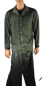 INC Mens Satin Pajama Set New XL Green 2 pc Sleepwear Loungwear Night Suit PJ - Picture 1 of 10