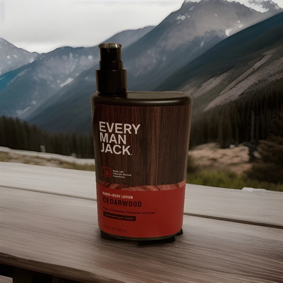 Every Man Jack Cedarwood Hand Body Lotion for Men Dye Free 13.5oz New - Image 1 of 4