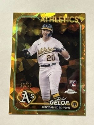 2024 Topps Chrome Sapphire Edition - Zack Gelof #166 Gold /50 (RC) - Image 1 of 3