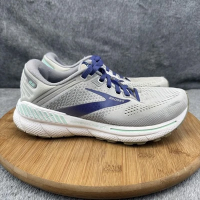 Brooks Adrenaline GTS 22 Zapatos para Mujer Talla 6.5 Ancho Gris Azul Correr Atlético Foto 1 de 4