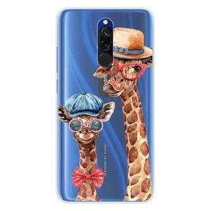 Coque en silicone imprimée compatible Xiaomi Redmi 8 Funny Girafe - Photo 1 sur 6