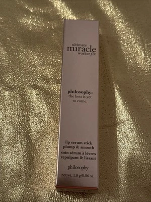 NUEVO Suero labial Philosophy Ultimate Miracle Worker Fix barra regordete y suave 0,06 oz Foto 1 de 4