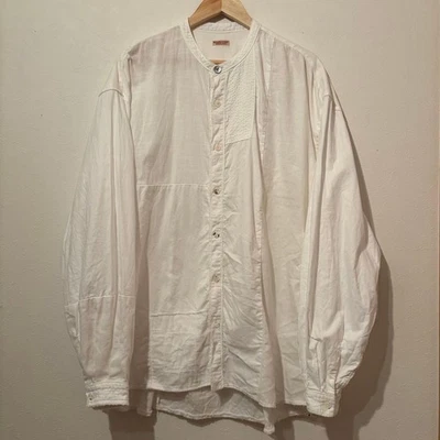 Camisa Kapital Algodón Lino Retazos Cuello Banda Katmandú L Foto 1 de 4