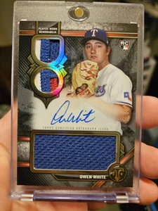 2024 Triple Threads Owen White TRIPLE ROOKIE PATCH AUTO /25🔥Rangers RC🔥SSP GEM - Picture 1 of 2