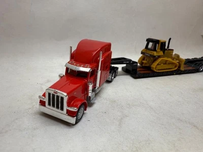 Diecast Masters Peterbilt con remolque King Lowboy Trailer y Cat D5M escala Ho Foto 1 de 4