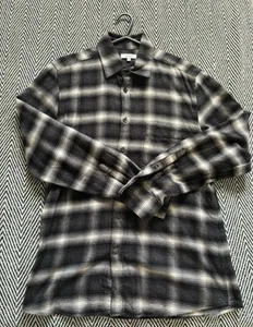 Men’s Black & White Checked Soft Reiss Shirt Casual Size Medium - Picture 1 of 5