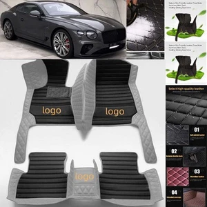 For Bentley Continental GT Car Floor Mats Luxury Waterproof Pads Liner Auto Rug - Foto 1 di 33